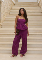 I Wear Pear Purple Cotton Singlet 7