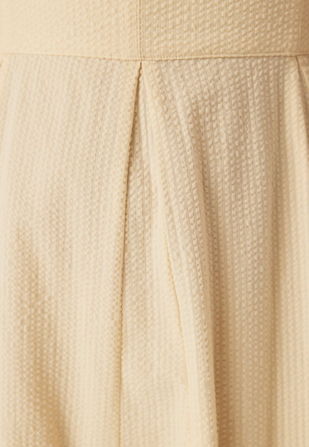 I Wear Pear Light Yellow Seersucker Midi Dress 3