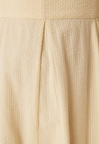 I Wear Pear Light Yellow Seersucker Midi Dress 3