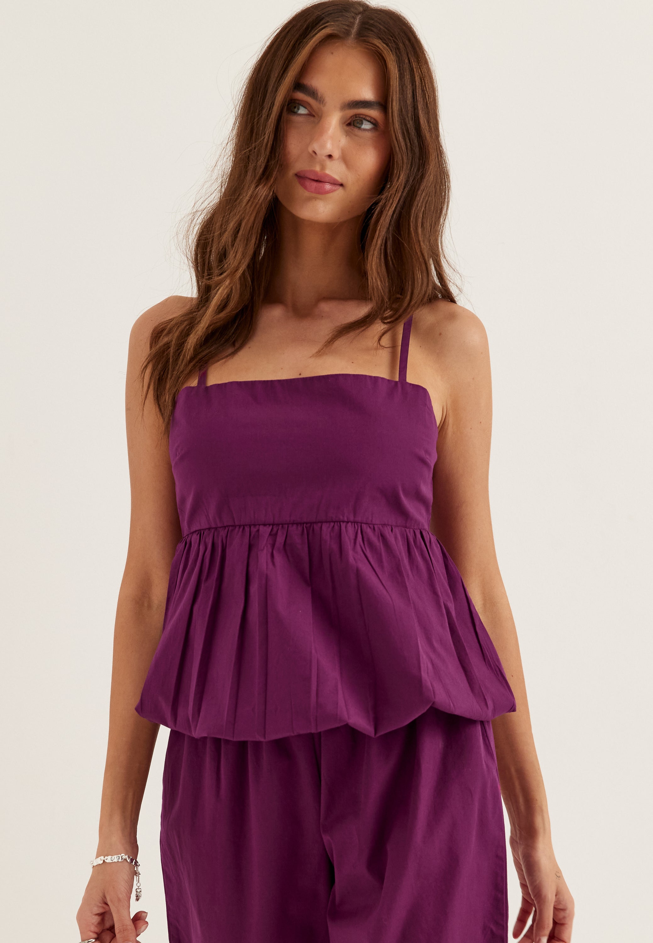 I Wear Pear Purple Cotton Singlet 1