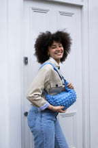 I Wear Pear Blue Recycled Crossbody Bag 5