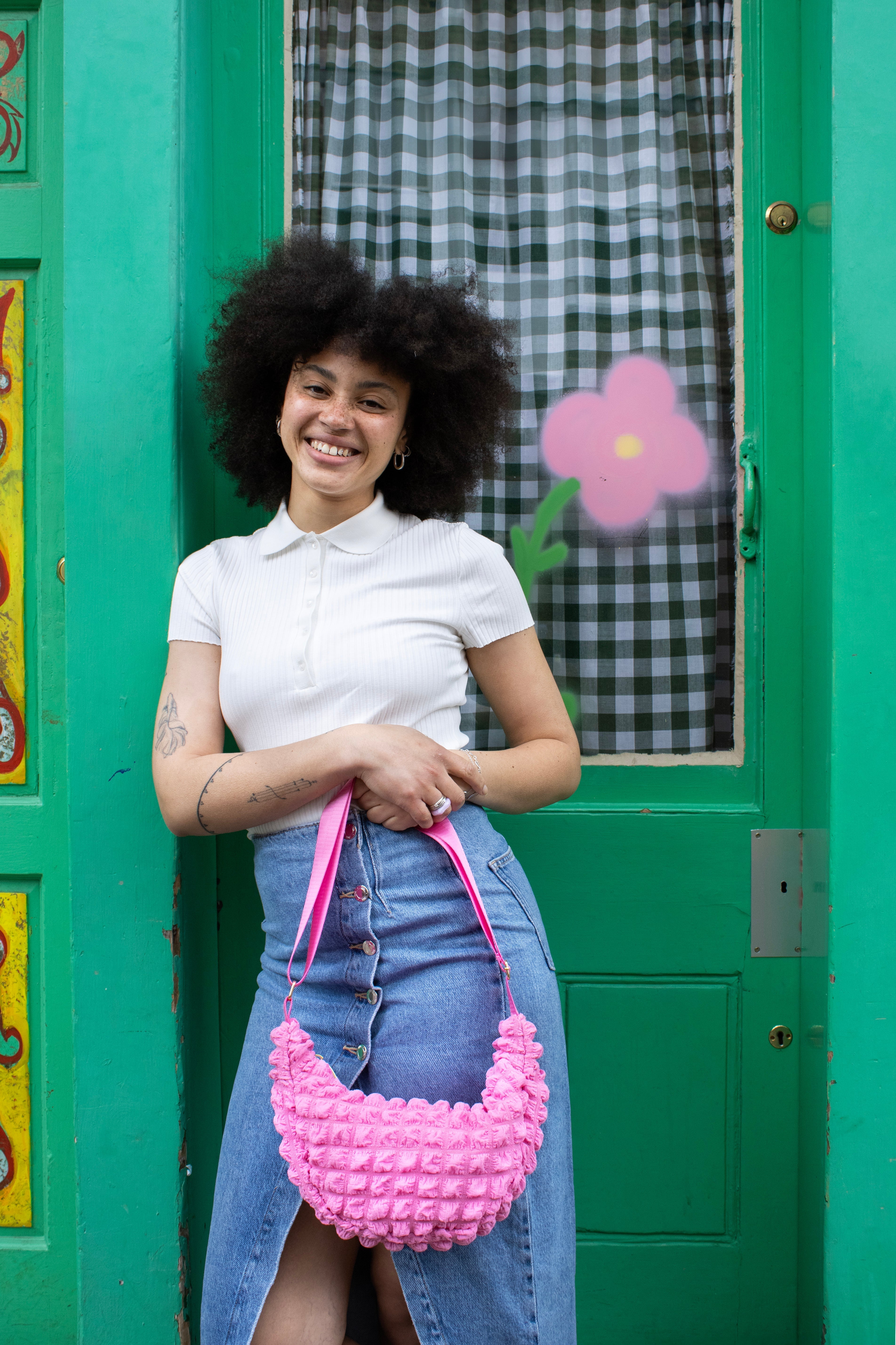 I Wear Pear Pink Recycled Crossbody Bag 2