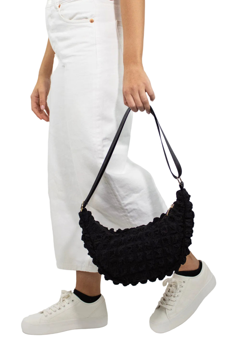 I Wear Pear Black Recycled Crossbody Bag 6