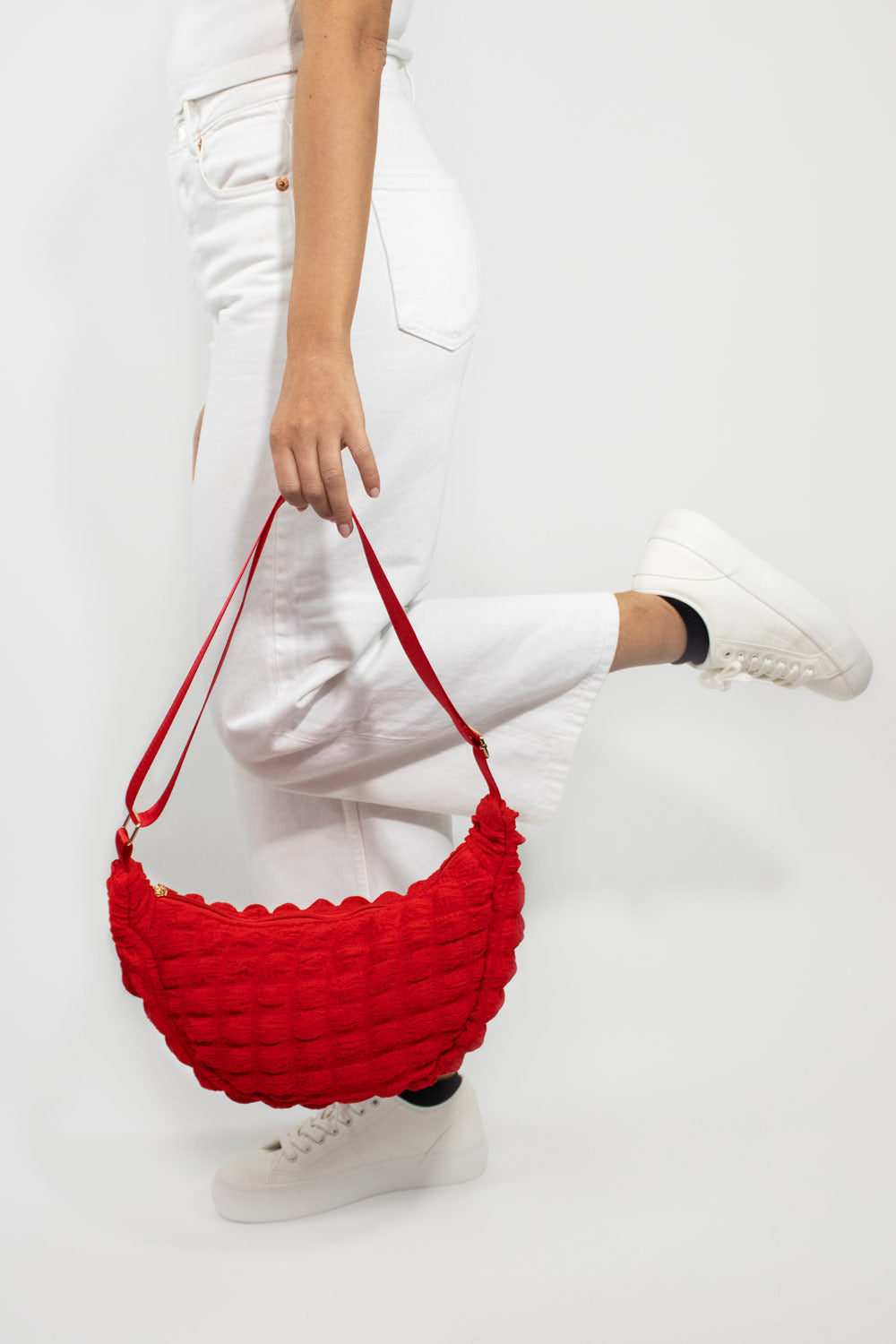 I Wear Pear Red Recycled Crossbody Bag 6