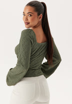 I Wear Pear Green Structure Top 2
