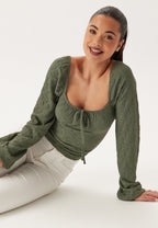 I Wear Pear Green Structure Top 1