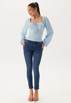 I Wear Pear Light Blue Structure Top 3